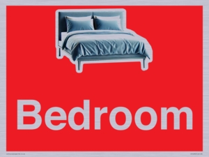 Bedroom Dementia Sign Red